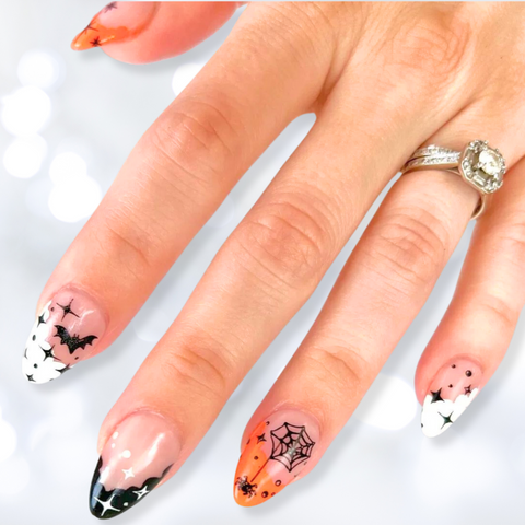 Classic Halloween French Tips: Halloween French Tip Nails