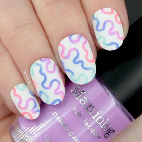 Aesthetic Nails - Abstract Spring Nails 💜🌿💙 Hello... | Facebook