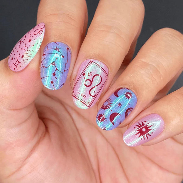 anesayart astrologer collab nails from maniology