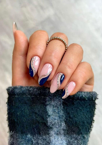 blue and silver nails silver nail silver nail silver nail art silver nail designs