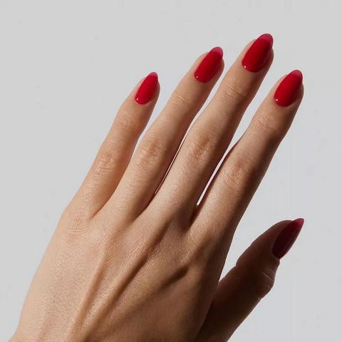 bright scarlet red nails create chrome beauty shades summer trend chrome