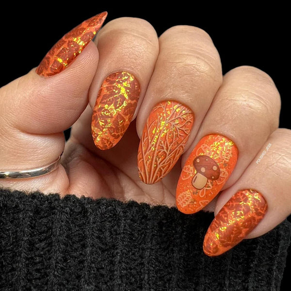 falling leaves nails from maniology press on nails embrace trendy trend