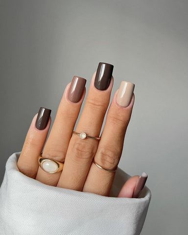 gradient brown nails brown mani french manicure french tips nail art nail polish nail polish shades nail nails trend inspiration created diy mix winter rich tone bold sleek green metallic cool cute bright summer pink