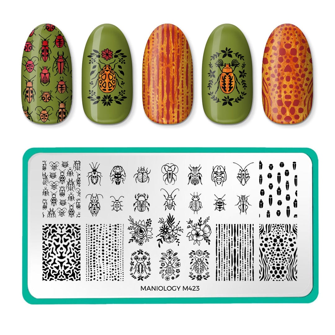 Beetle Mania (M423) - Nail Stamping Plate