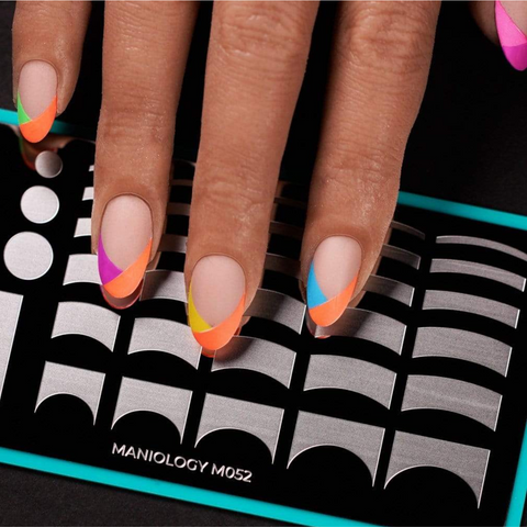 Neon Crisscross French Tips: Funky and Hippie Festival Nails To Rock Your Summer Fest Look