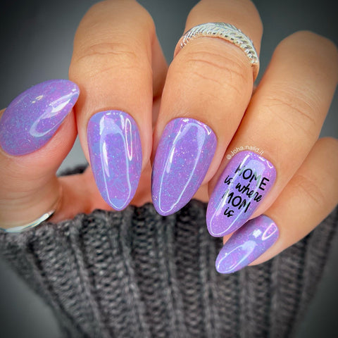 Mom-Inspired Soft Violet Florals: Inspiring Nail Art Ideas for International Women’s Day (Women Empowerment)