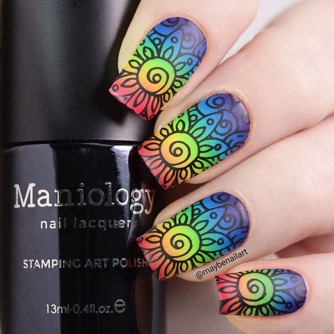 Rainbow Gradient Nail Art: Funky and Hippie Festival Nails To Rock Your Summer Fest Look