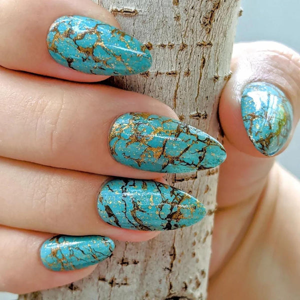 marbled turquoise nail art find choose offer