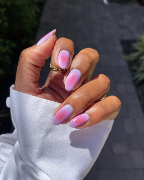 pink and purple aura nails ya ya app glitter app