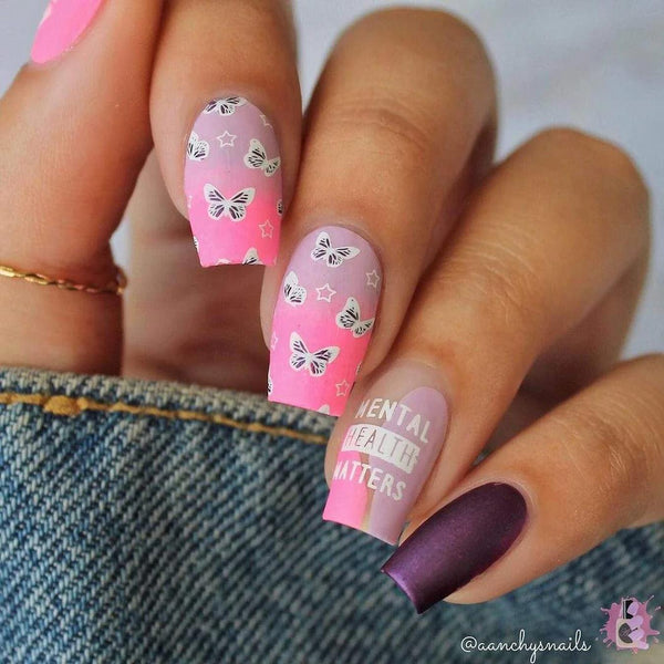 pink and purple nail stamping designs from maniology gratitude activities for adults gratitude exercises
