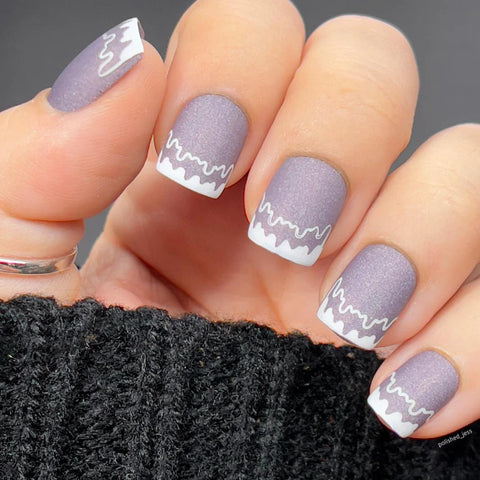 purple and white christmas nail designs different design green and gold paint base coat bit negative space holiday beauty silver stars