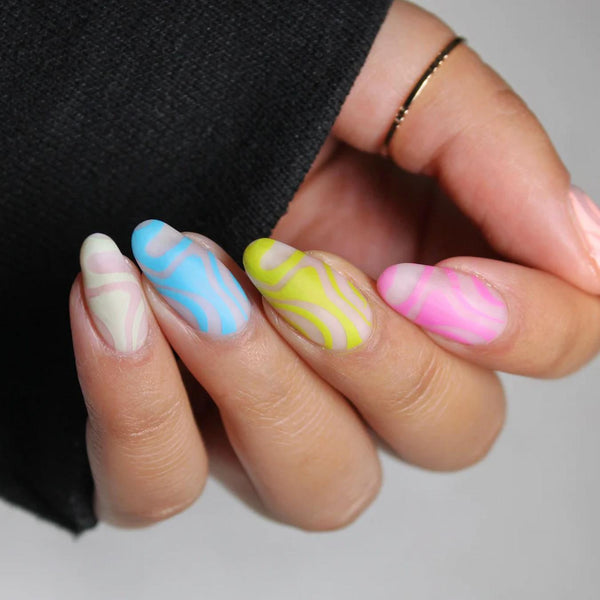 someone's nails with abstract pastel colors easter nail design nails easter nail design easter nail design easter nail design easter nail design
