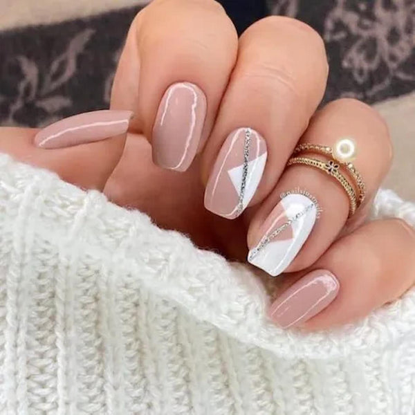 someone's nails with white and nude nail designs nude nail designs creating shades classic instagram