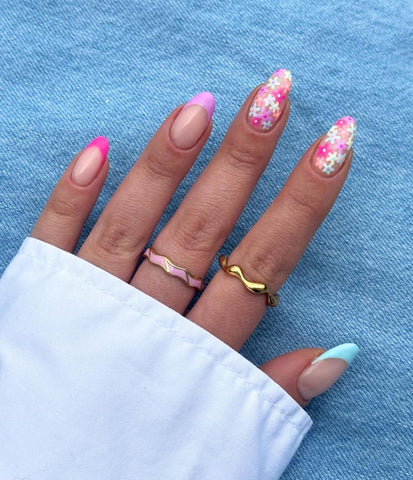 tiny flower nail art designs beach nails