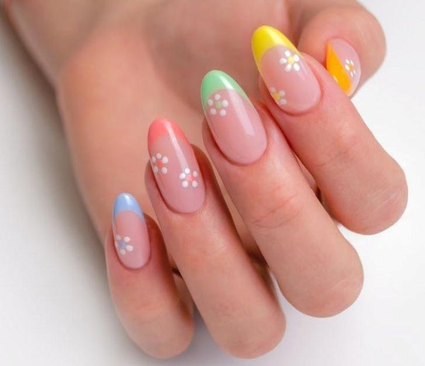 Top coat summer long bright color summer nail designs summer nail designs nail designs fun fun pink pink pink pink year round favorite colors green green yellow bold bold tips nail care products different color