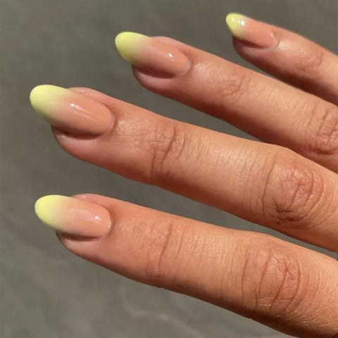 yellow french tips nail designs beauty beauty season trend summer trend