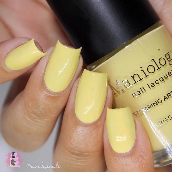 yellow manicure long nails fashion