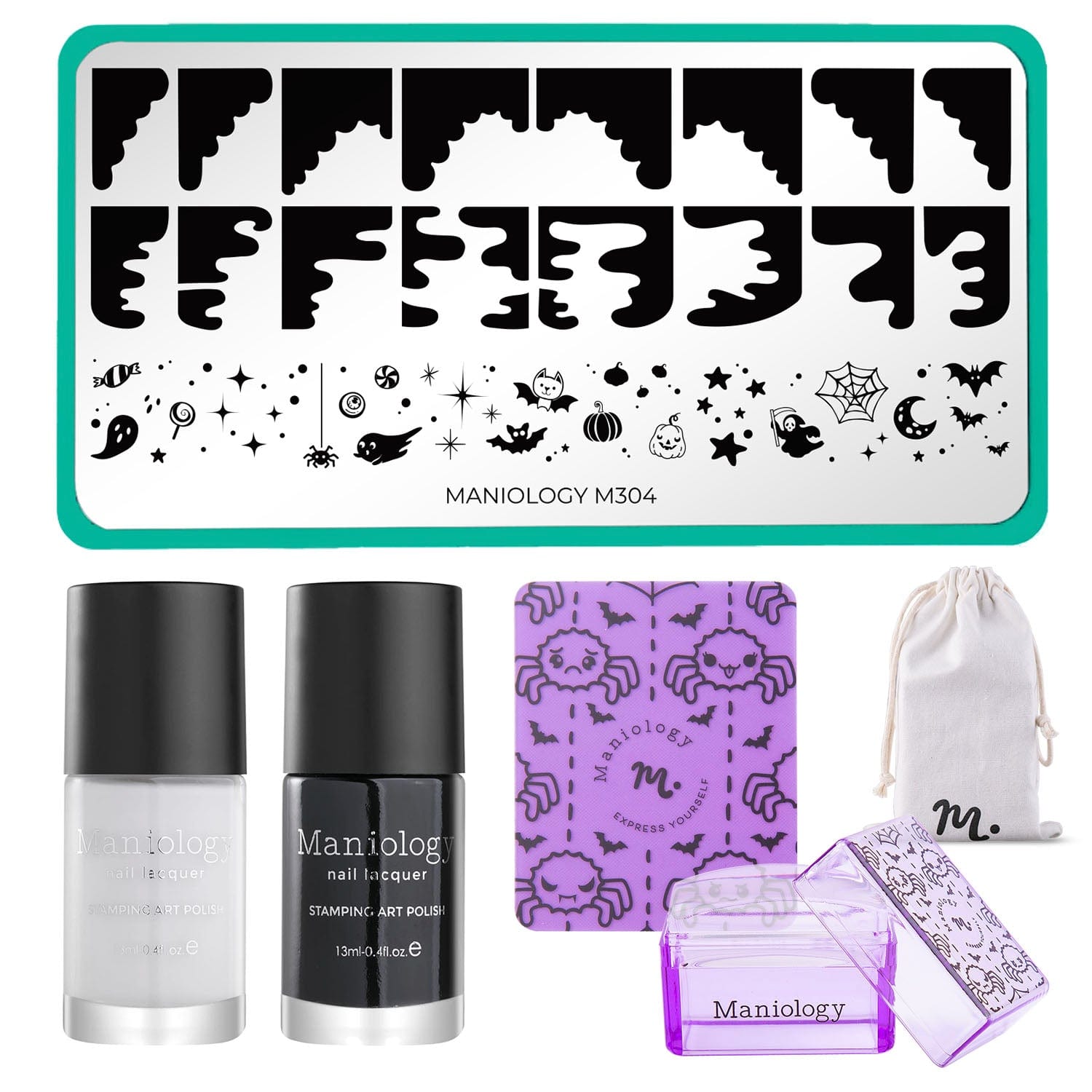 BOO-Gie French Nail Stamping Plate | Maniology