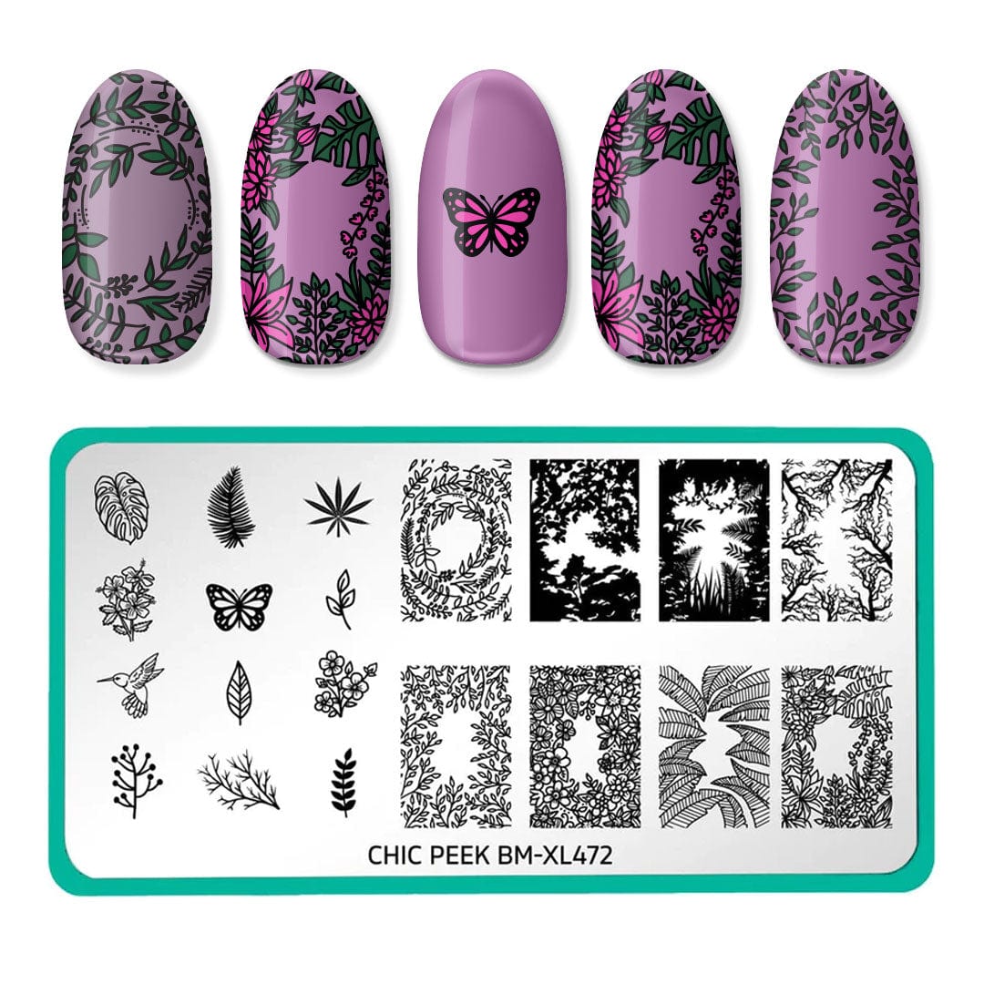 Chic Peek: Forest Spirit (BM-XL472) - Nail Stamping Plate