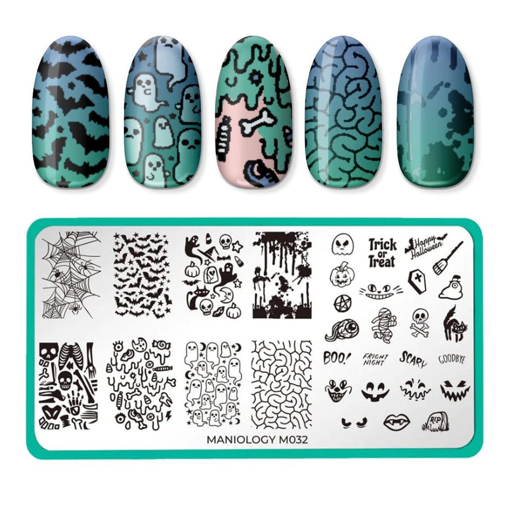 Fright Night Halloween Nail Stamping Plate | Maniology