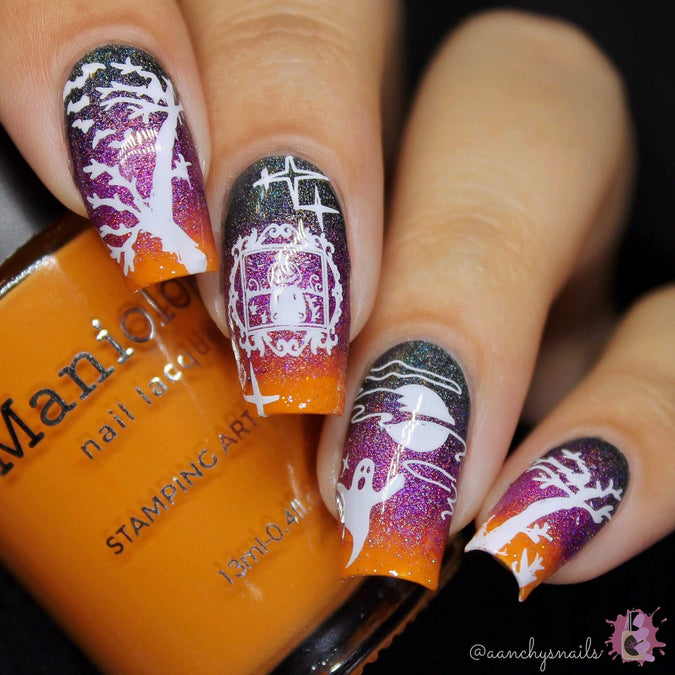 Haunted House Nail Stamping Plate | Maniology