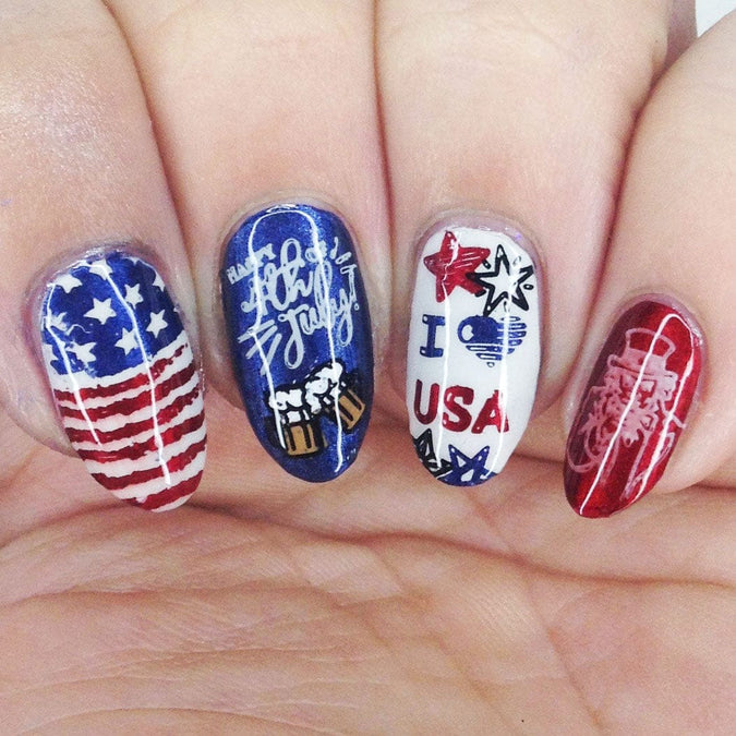 Land of the Free Nail Stamping Plate | Maniology