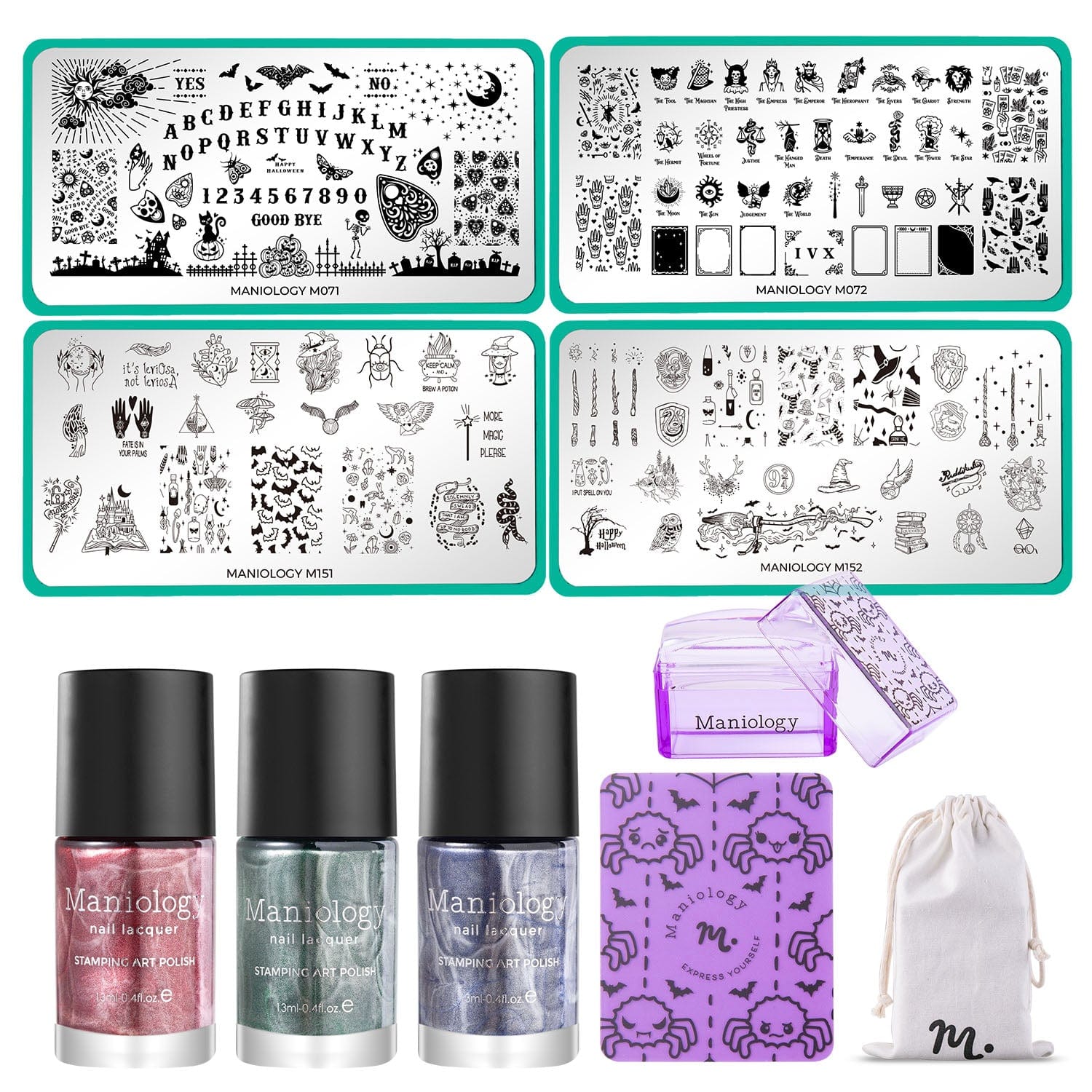 Boo-gie French (M304) - Nail Stamping Plate  Nail stamping plates,  Halloween nail designs, Stamping plates