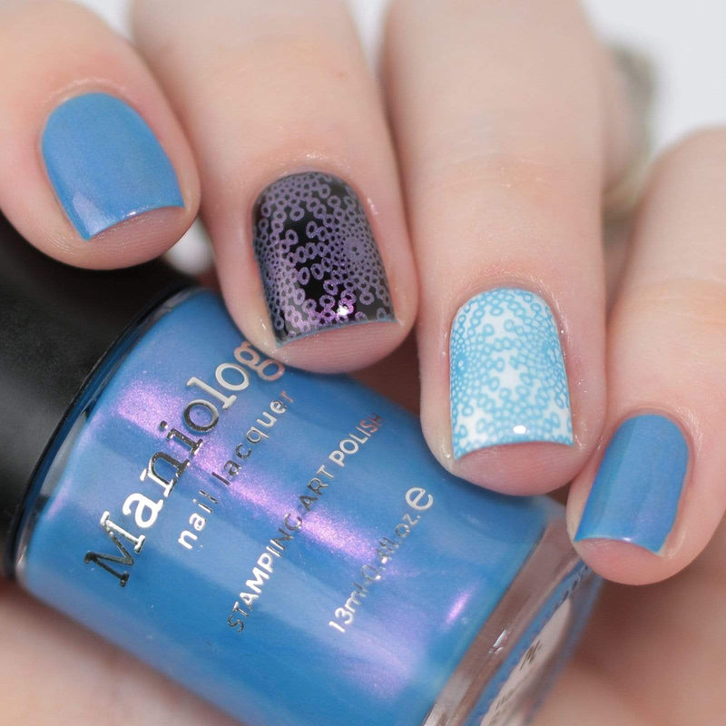 Waimea Duochrome Blue Sandy Beach Stamping Polish | Maniology