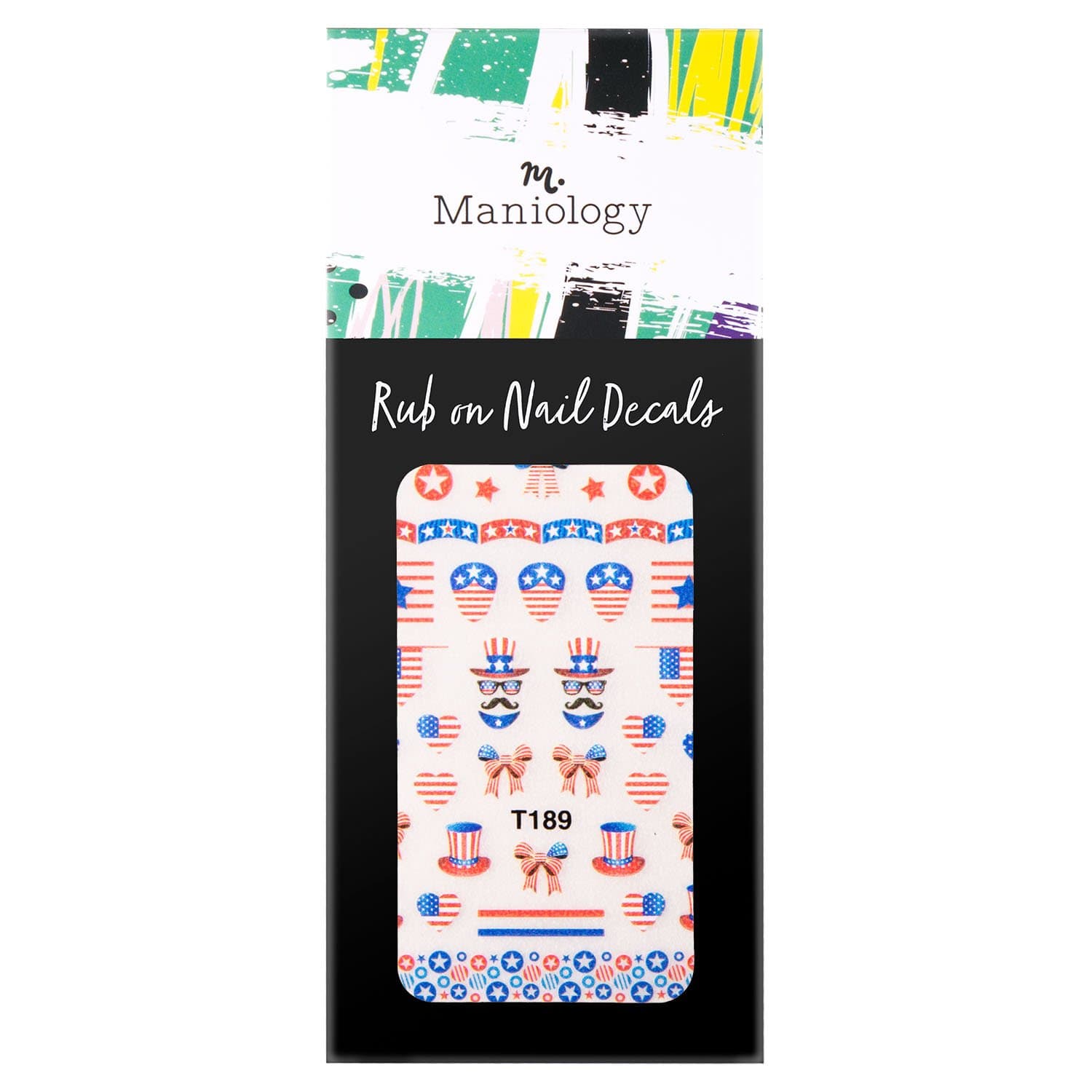 Summer Occasions: Red, White, & Blue (T189) Rub-On Nail Decals