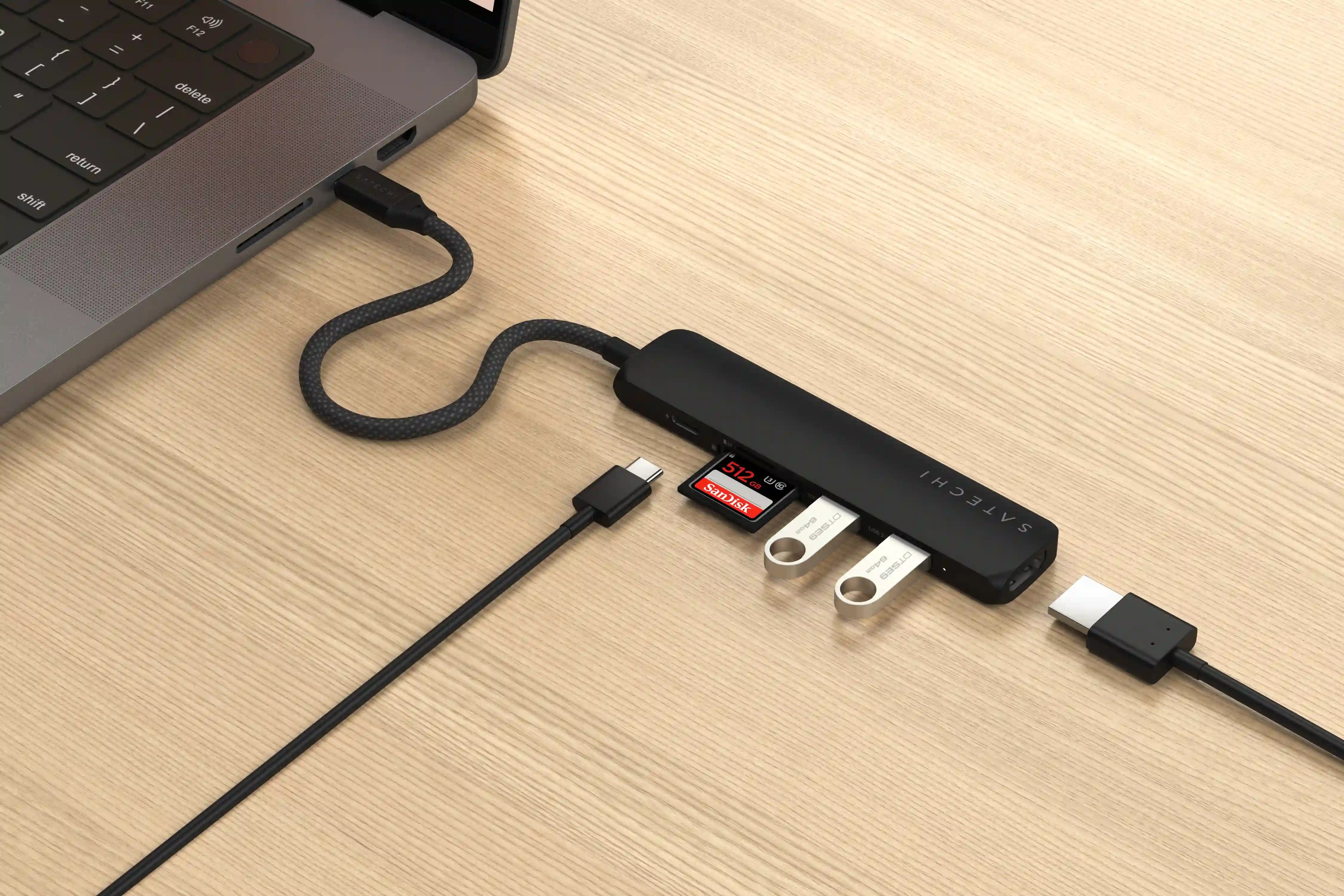 Amazon.com: Satechi 6 in 1 USB C Hub Multiport Adapter