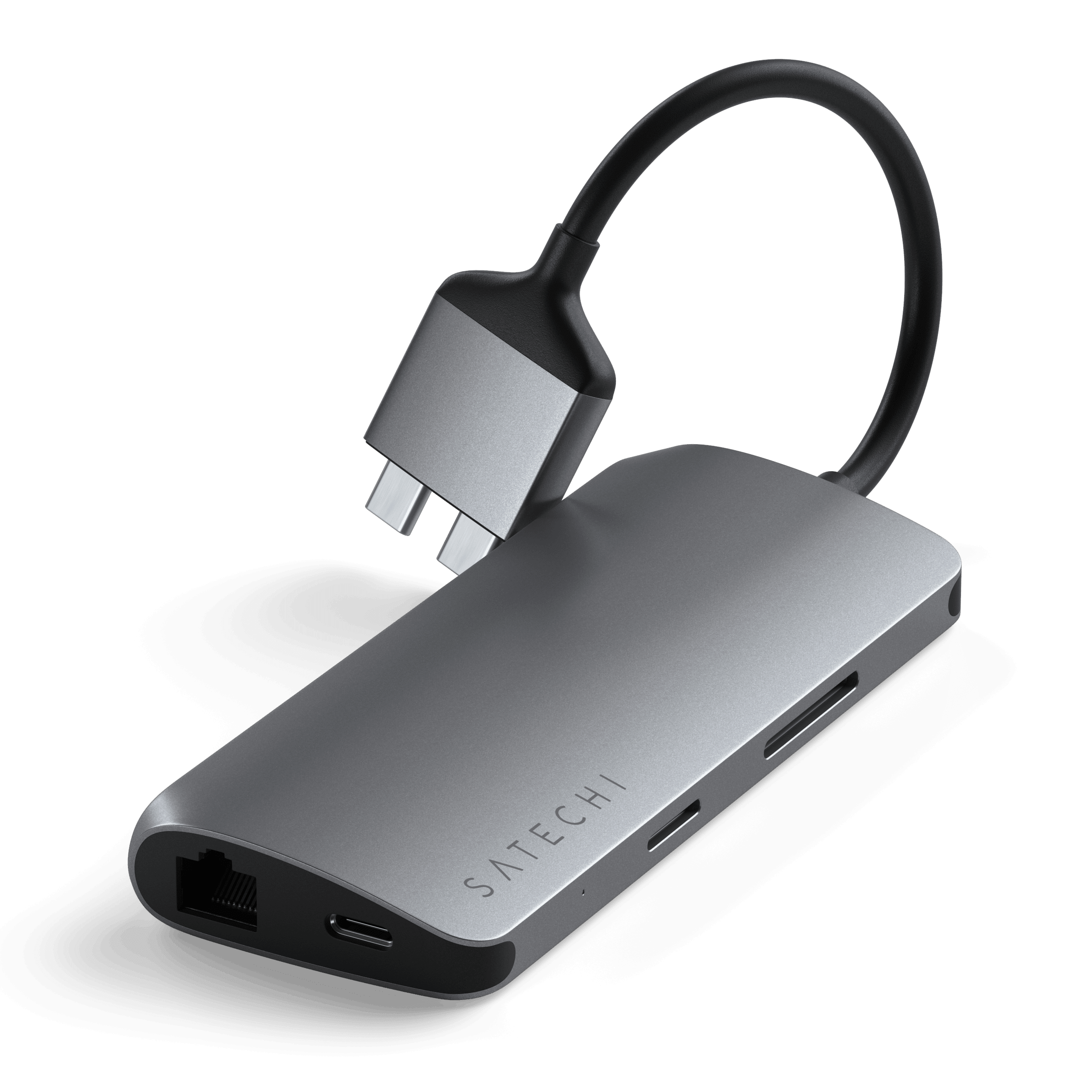 Type-C Dual Multimedia Adapter Multi-Ports Satechi Space Gray