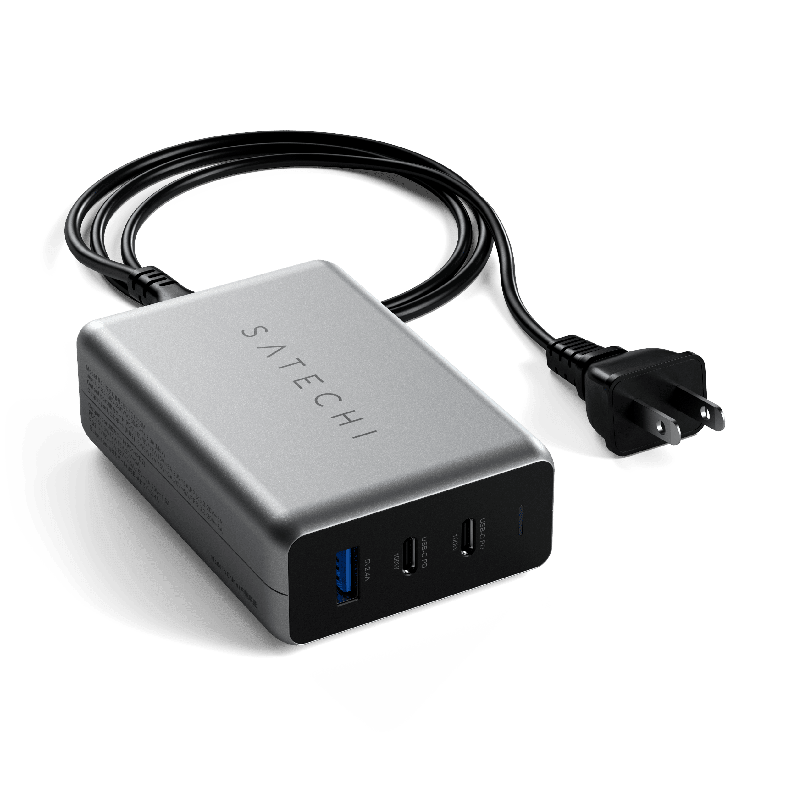 100W USB-C PD Compact GaN Charger Wall Chargers Satechi US