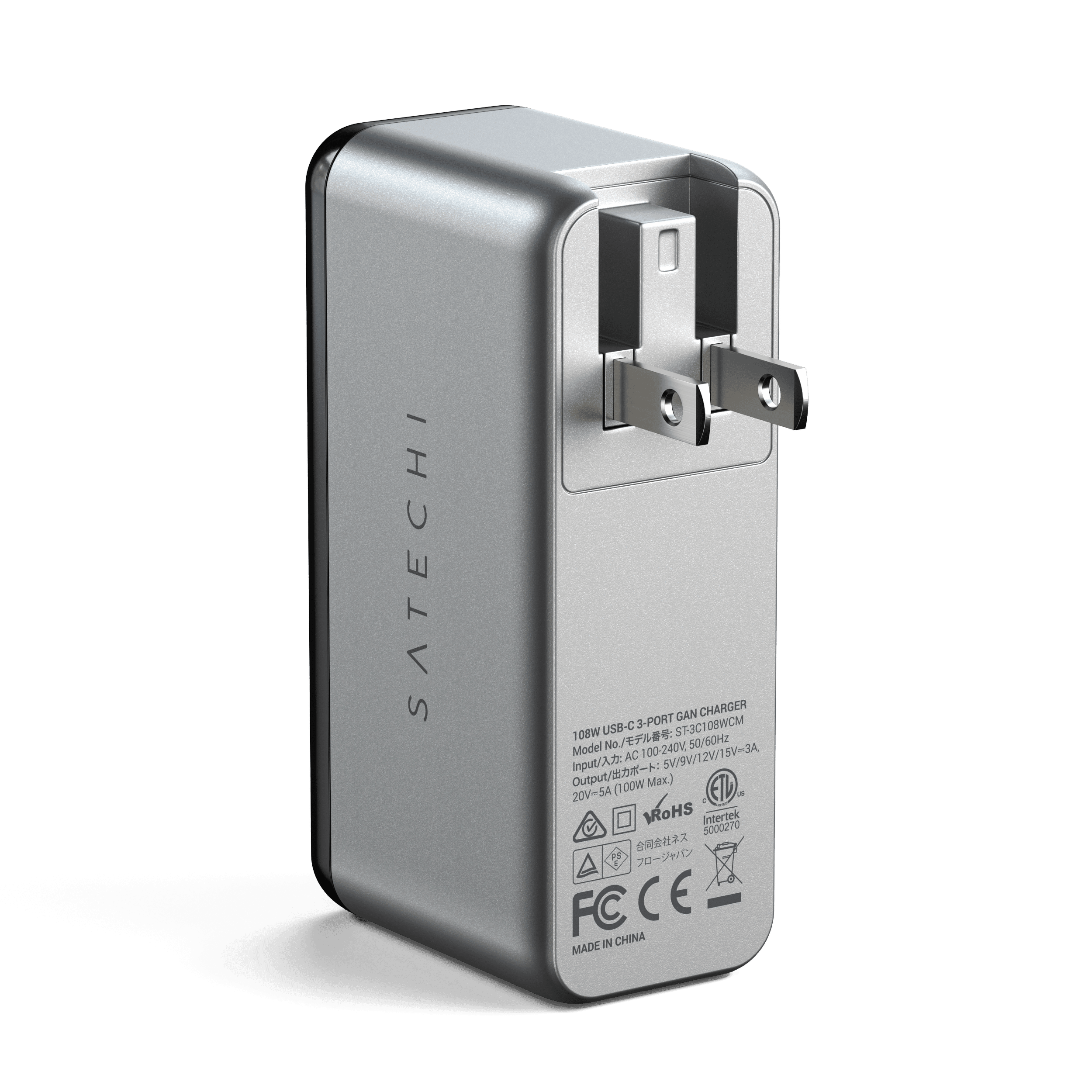 Satechi chargeur USB-C PD 3 ports 108 W GaN - Adaptateur Secteur