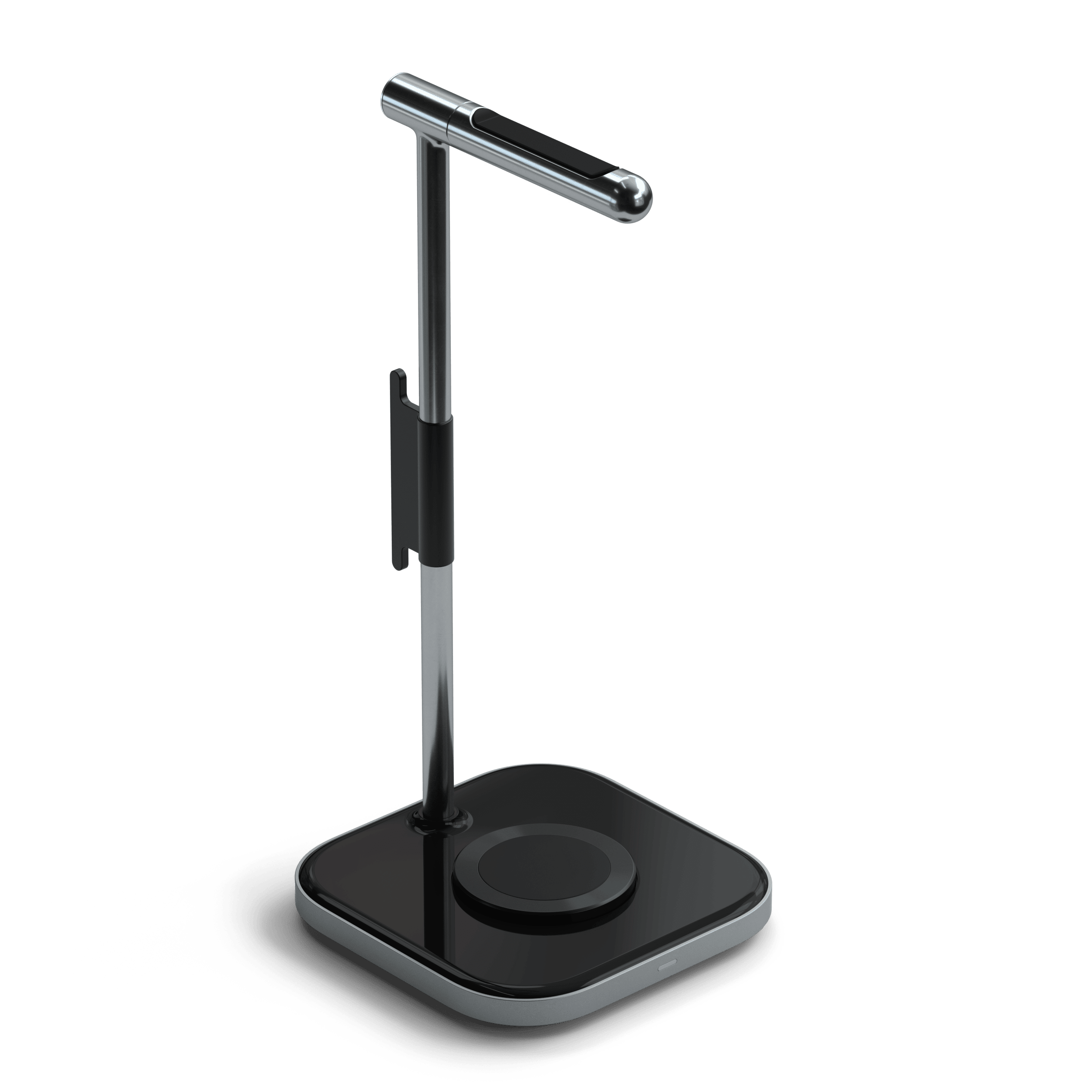 Raptic Rise 2-in-1 Headphone Stand with Wireless Charger, [12W Qi wireless  charging base], Wire Storage Design Aluminum Alloy Stand Compatible with