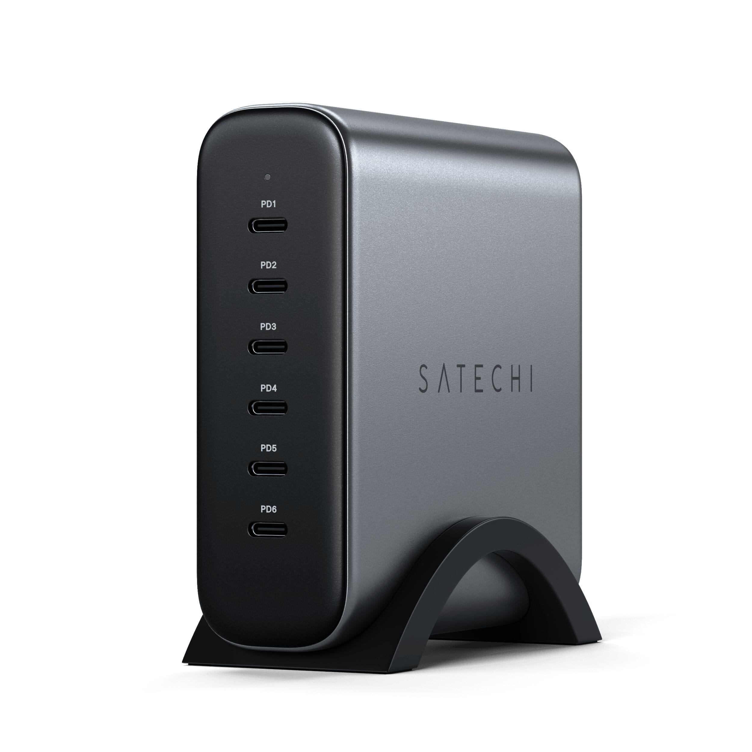 SATECHI GaN 200W Chargeur USB - C avec 6 Ports - 2X USB - C PD 3.1 (140W) Et