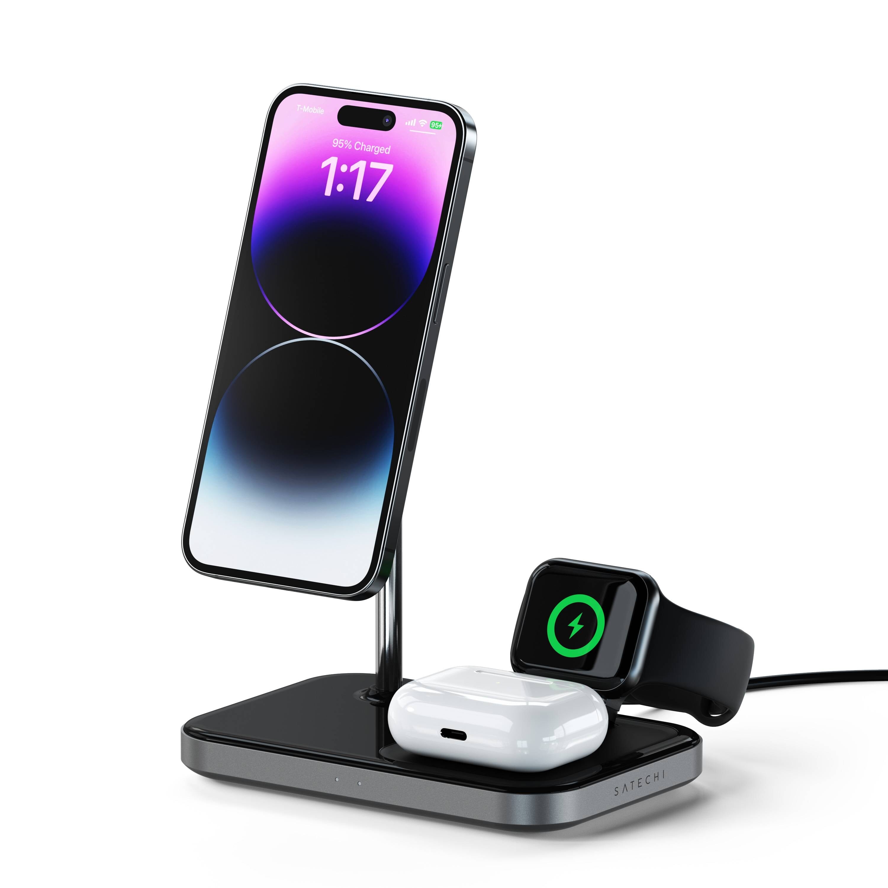 3-in-1 Magnetic Wireless Charging Stand Wireless Chargers Satechi