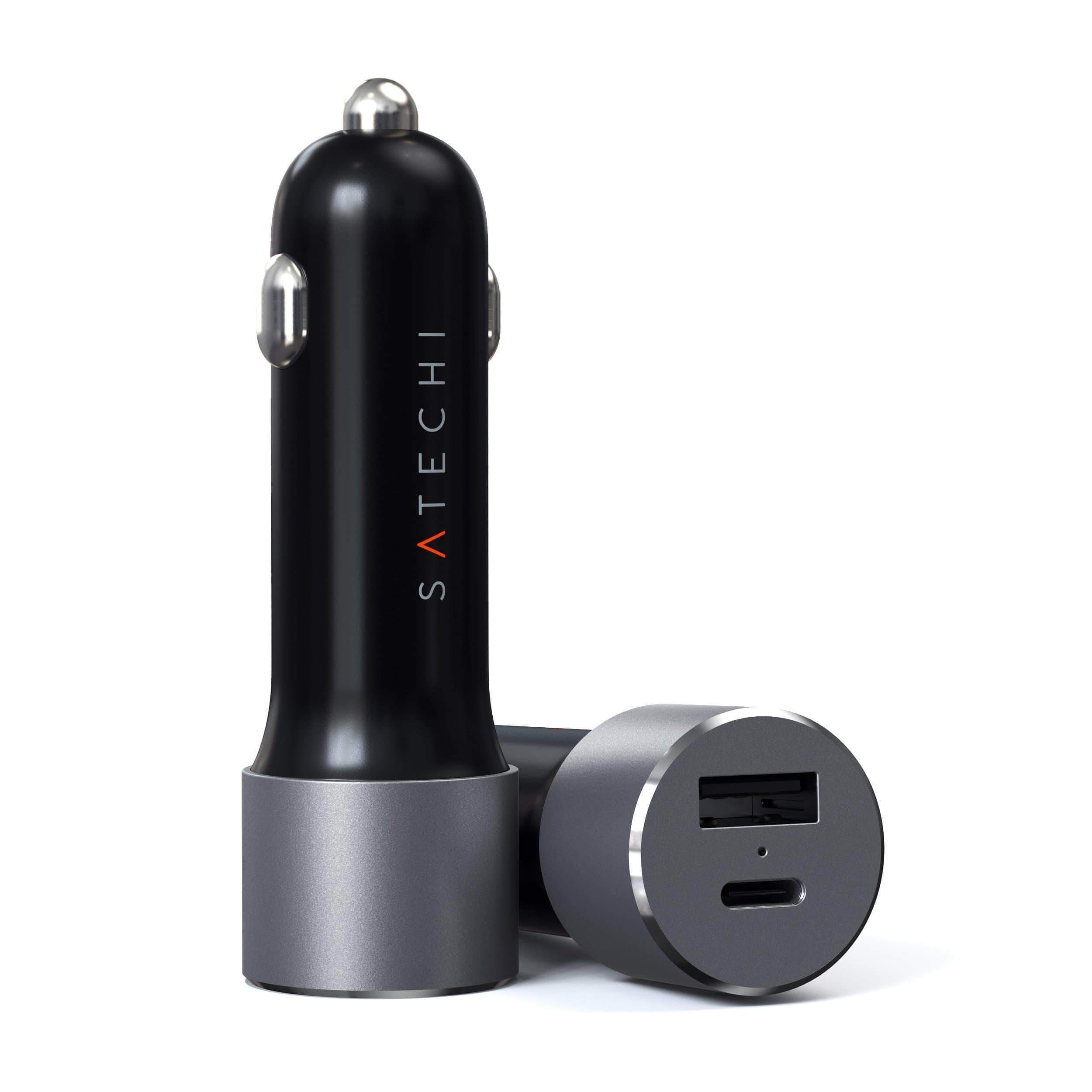 Satechi Chargeur Voiture 72W USB-C Power Delivery + USB Voyant LED Gris  Sidéral - Chargeur allume-cigare - LDLC