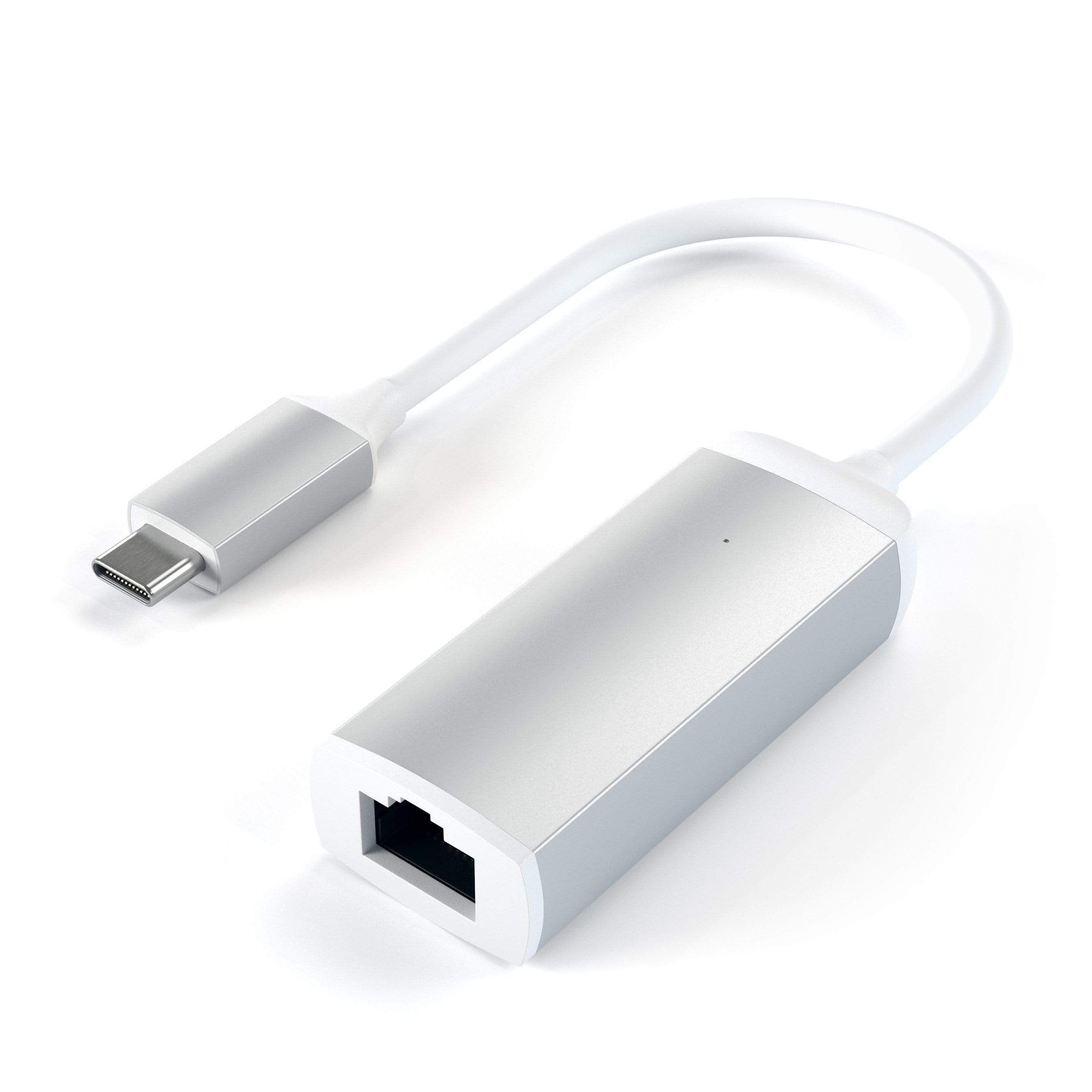 Aluminum Type-C to Gigabit Ethernet Adapter Adapters Satechi Silver 