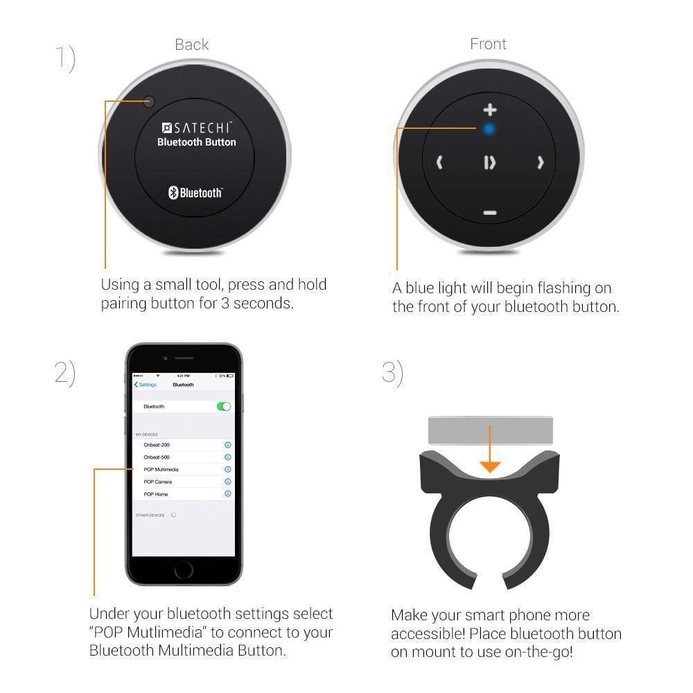 Bluetooth Media Button Remotes Satechi 
