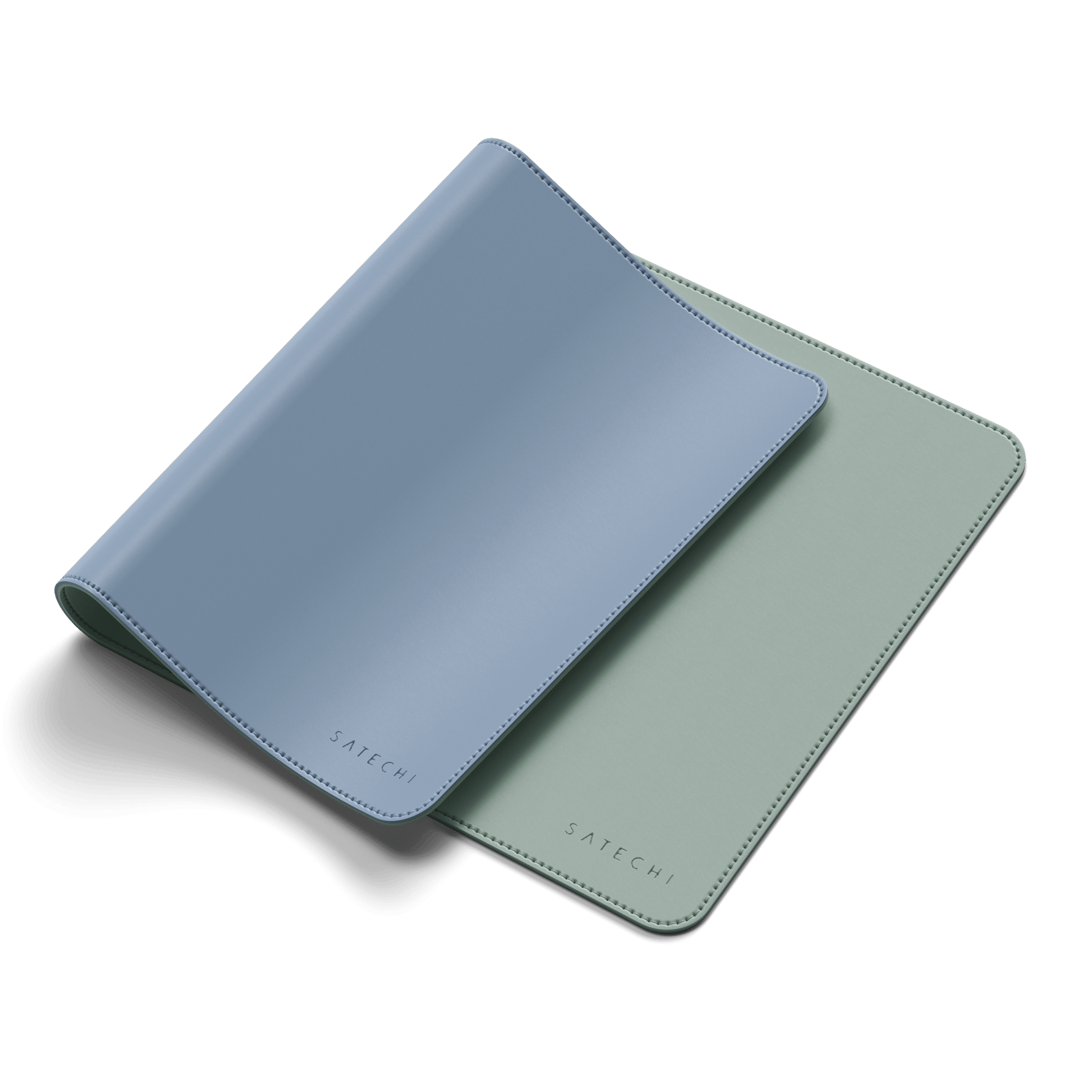 Dual Sided Eco-Leather Deskmate Desk Mats Satechi Blue & Green
