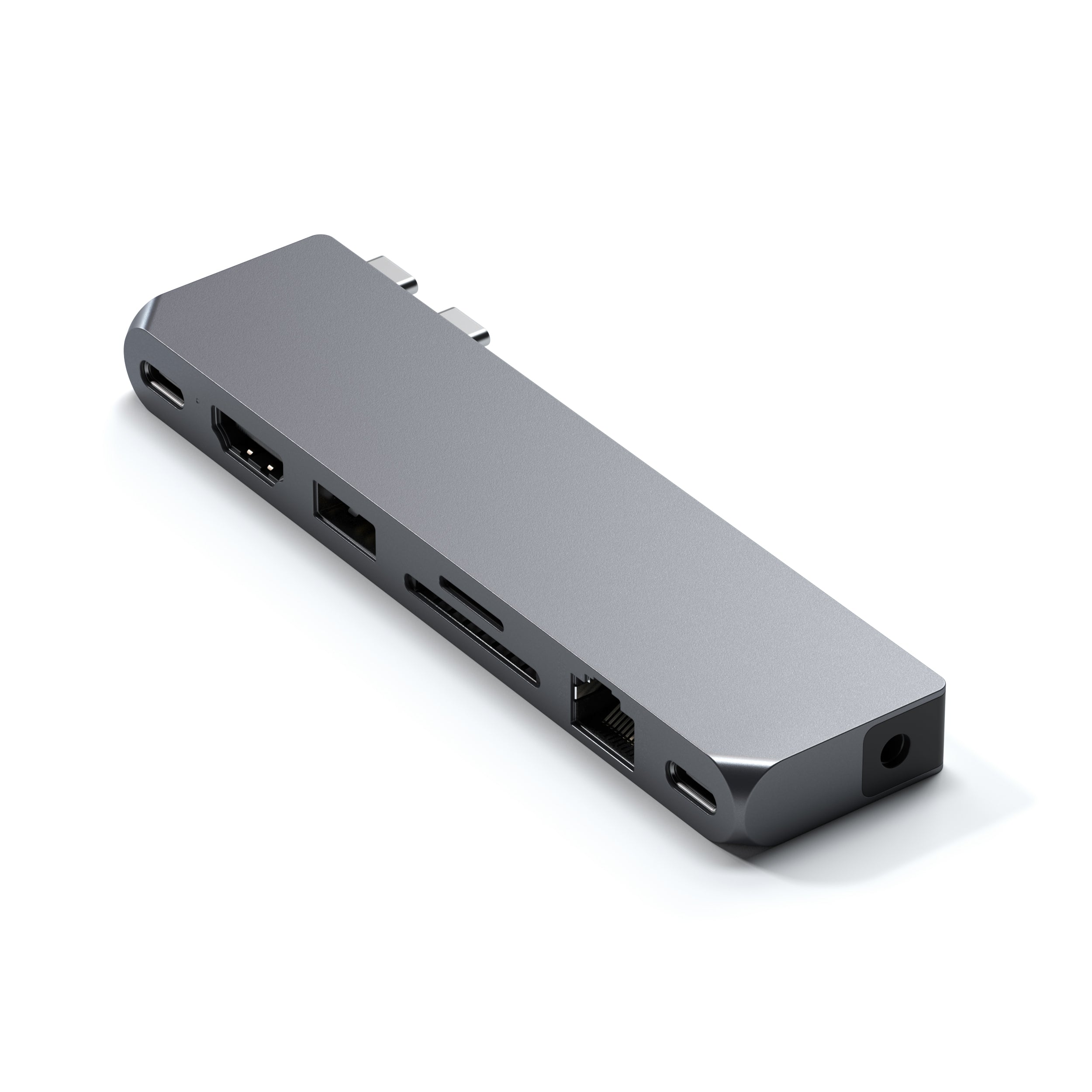 Satechi Hub Type-C Aluminium Gris sidéral - Hub USB 3.0 et lecteur de  cartes - Hub - SATECHI