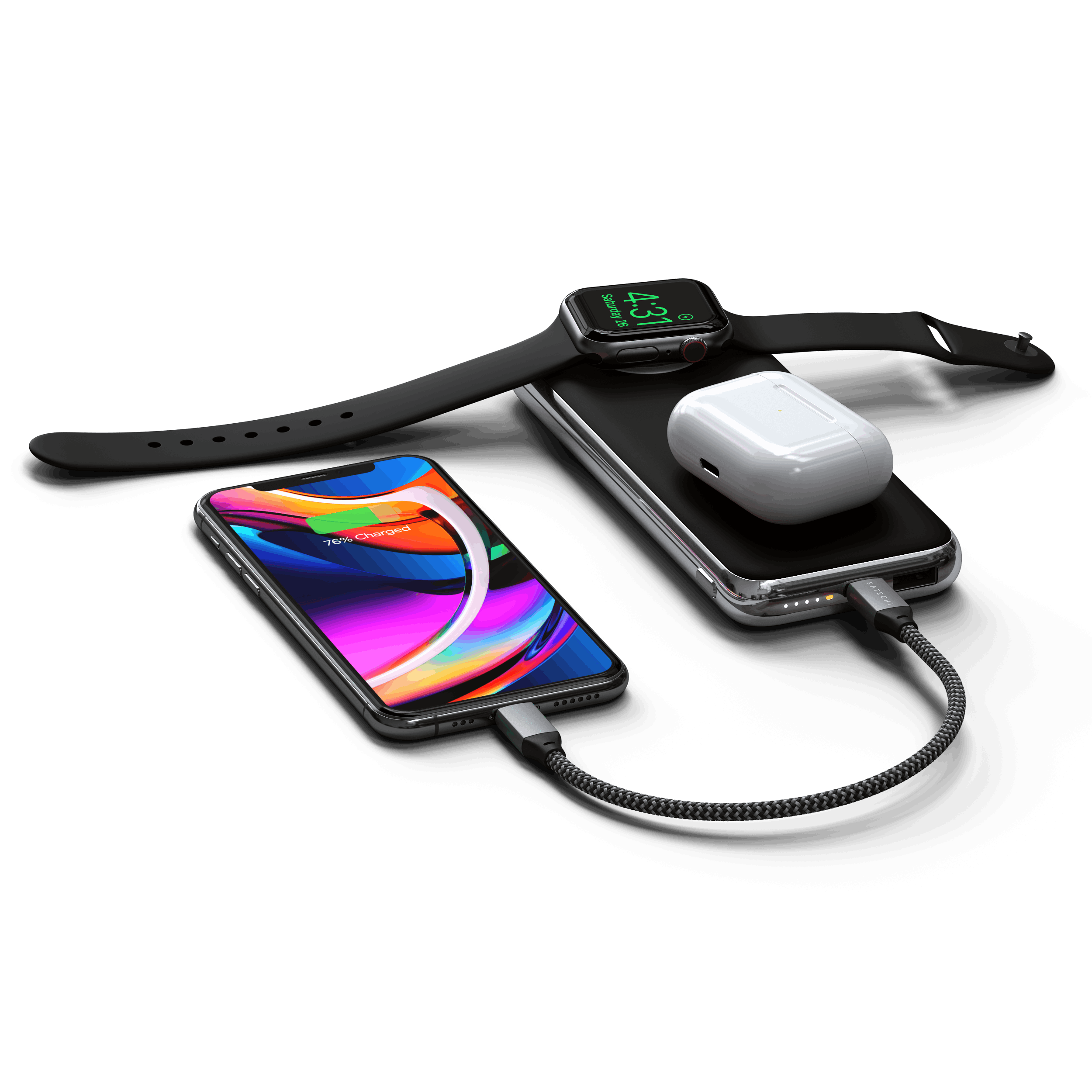 Quatro Wireless Power Bank Wireless Chargers Satechi