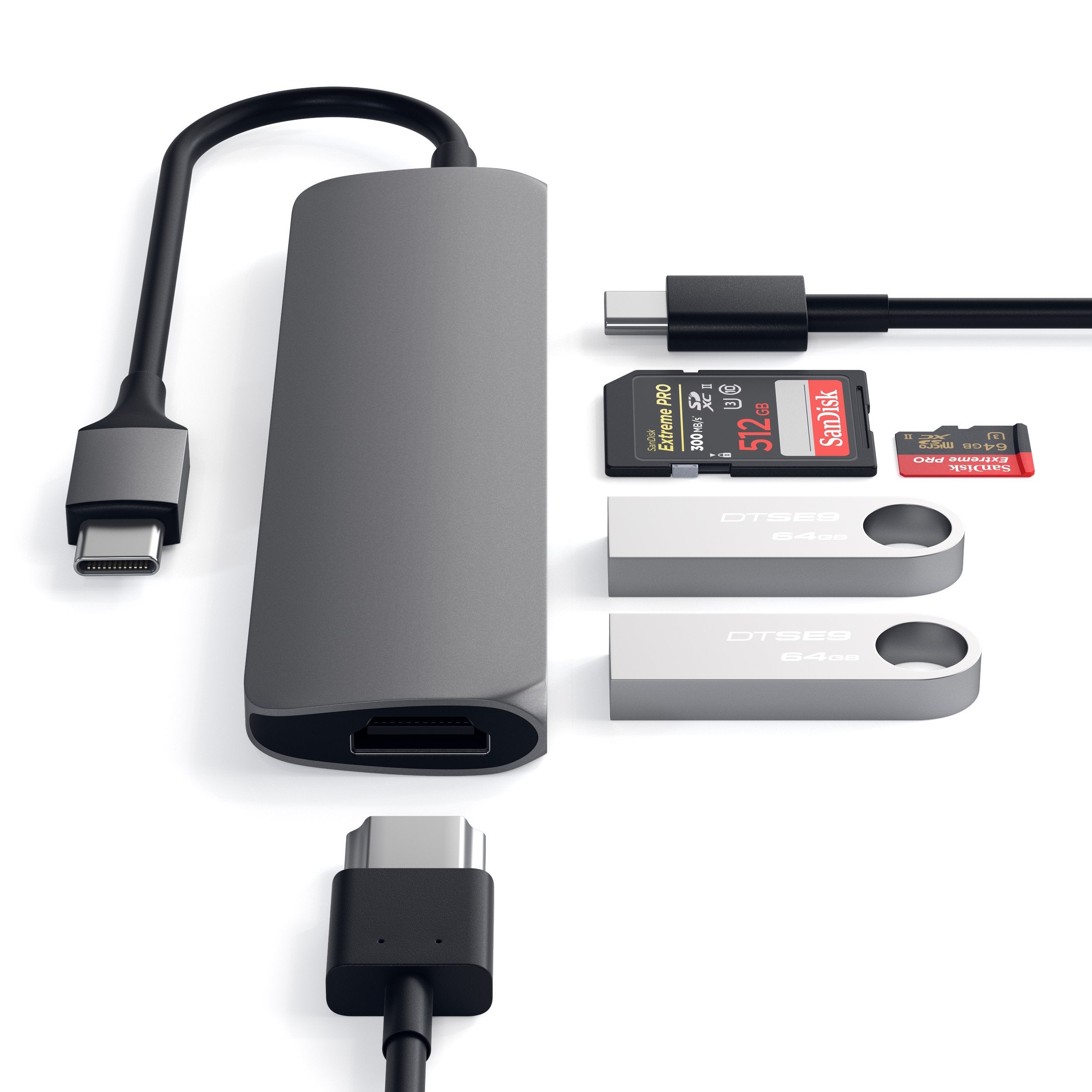 Adapteur Multiport USB-C Slim V2 SATECHI