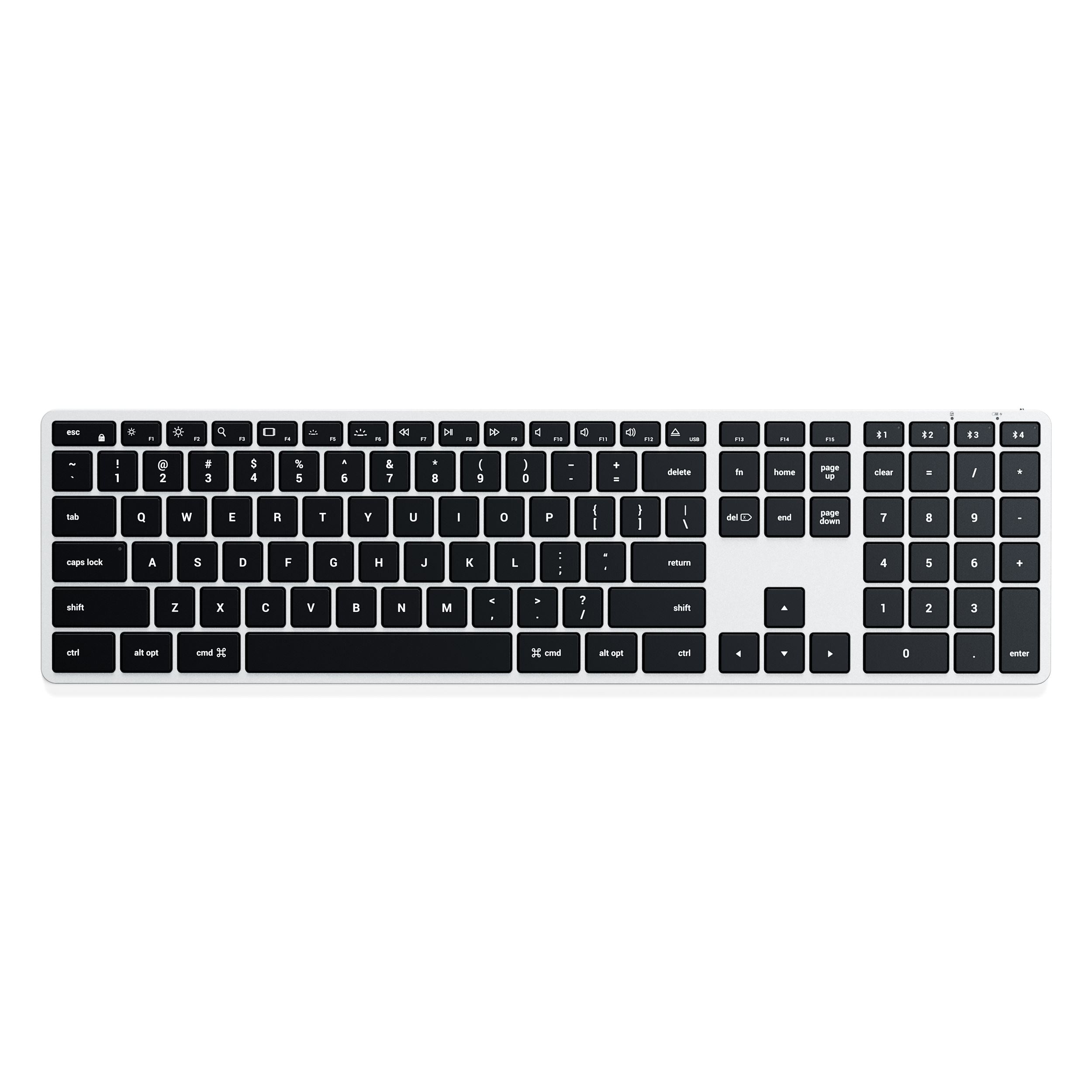 Slim X3 Bluetooth Backlit Keyboard Keyboards Satechi Silver 