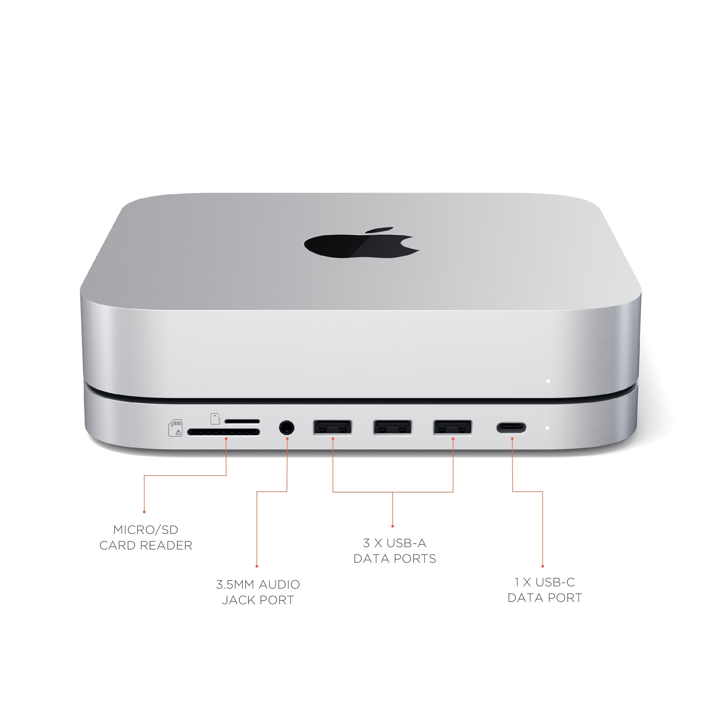 RayCue Type-C Stand & Hub with SSD&HDD Enclosure for Mac Mini/Studio and  all USB-C laptops