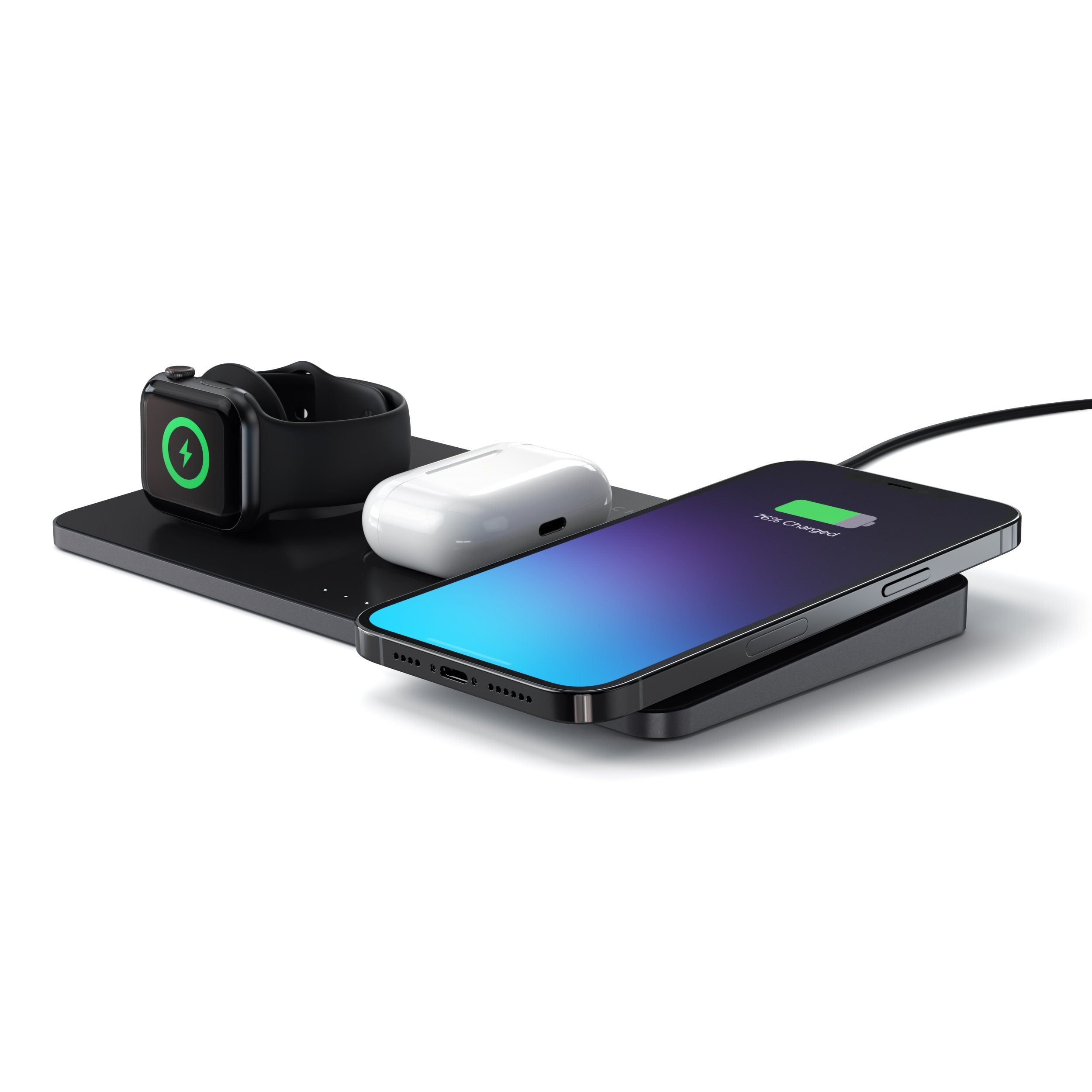 Trio Wireless Charger With Magnetic Pad Wireless Chargers Satechi 