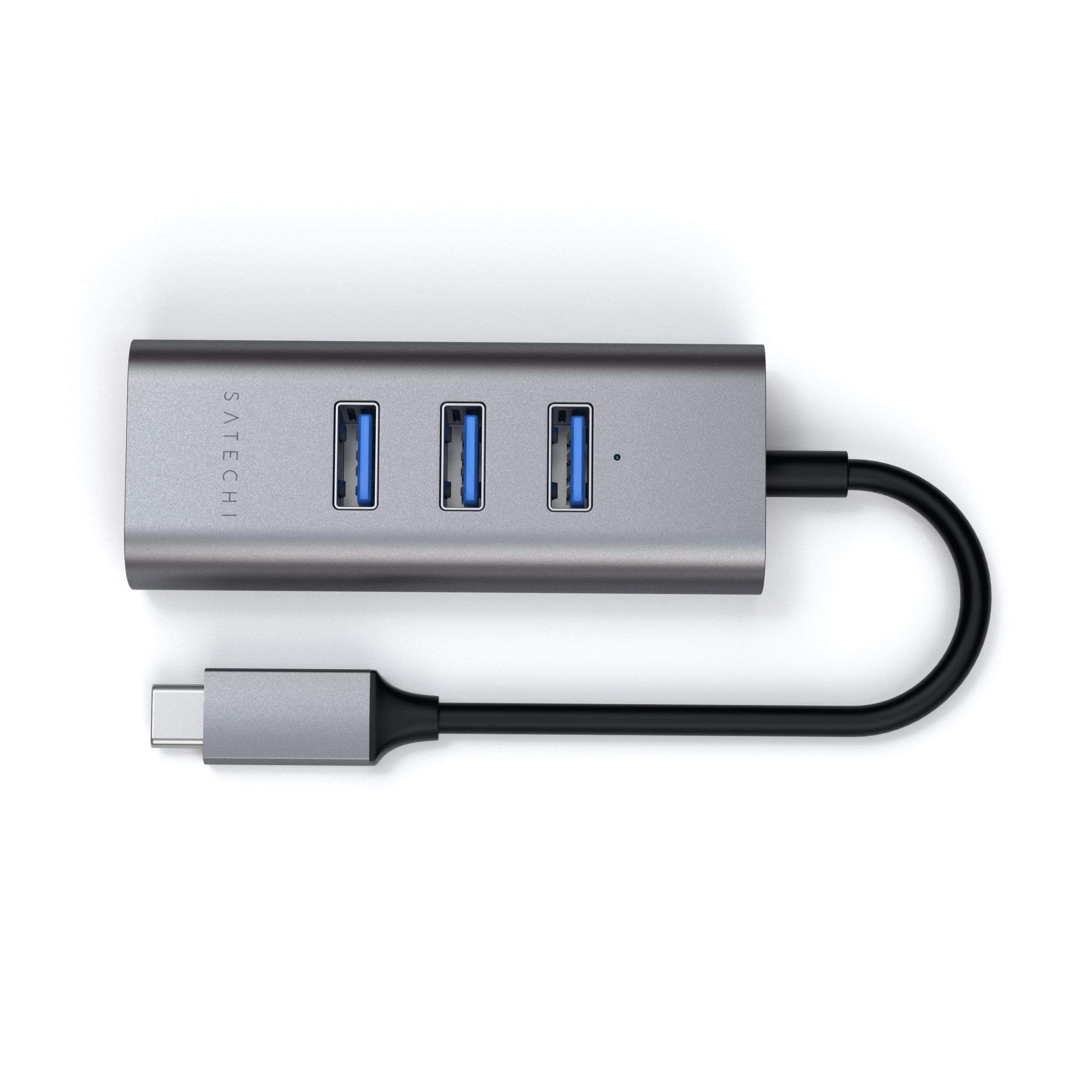 Type-C 2-in-1 Aluminum USB Hub with Ethernet Satechi