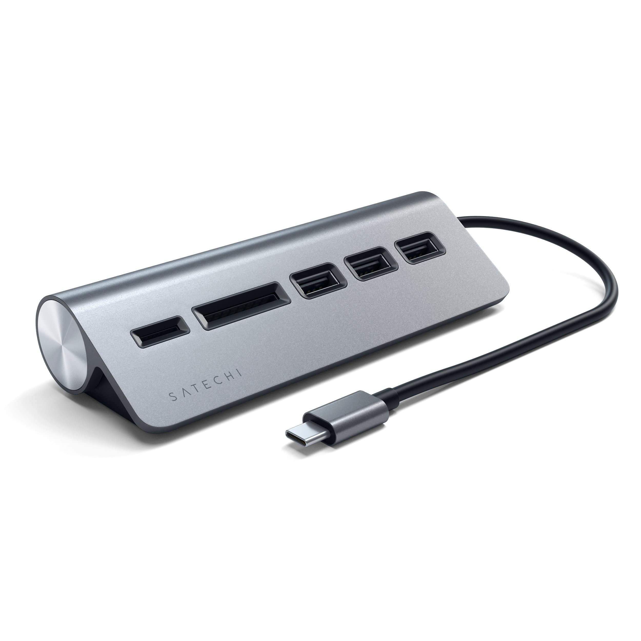 SATECHI Adaptateur USB-C Hybrid multiport - Noir - Câble USB Satechi sur