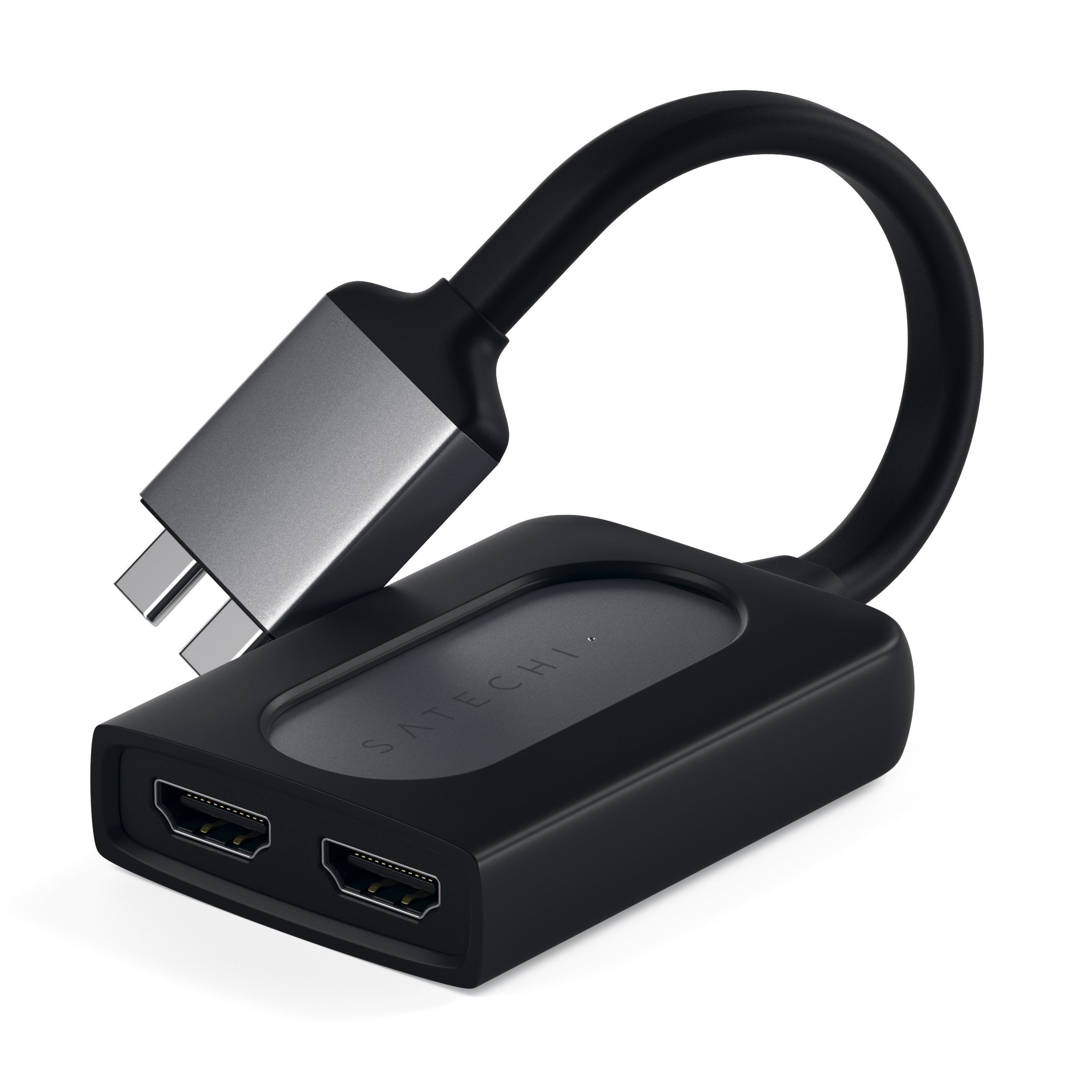 Type-C Dual HDMI Adapter Adapters Satechi Space Gray