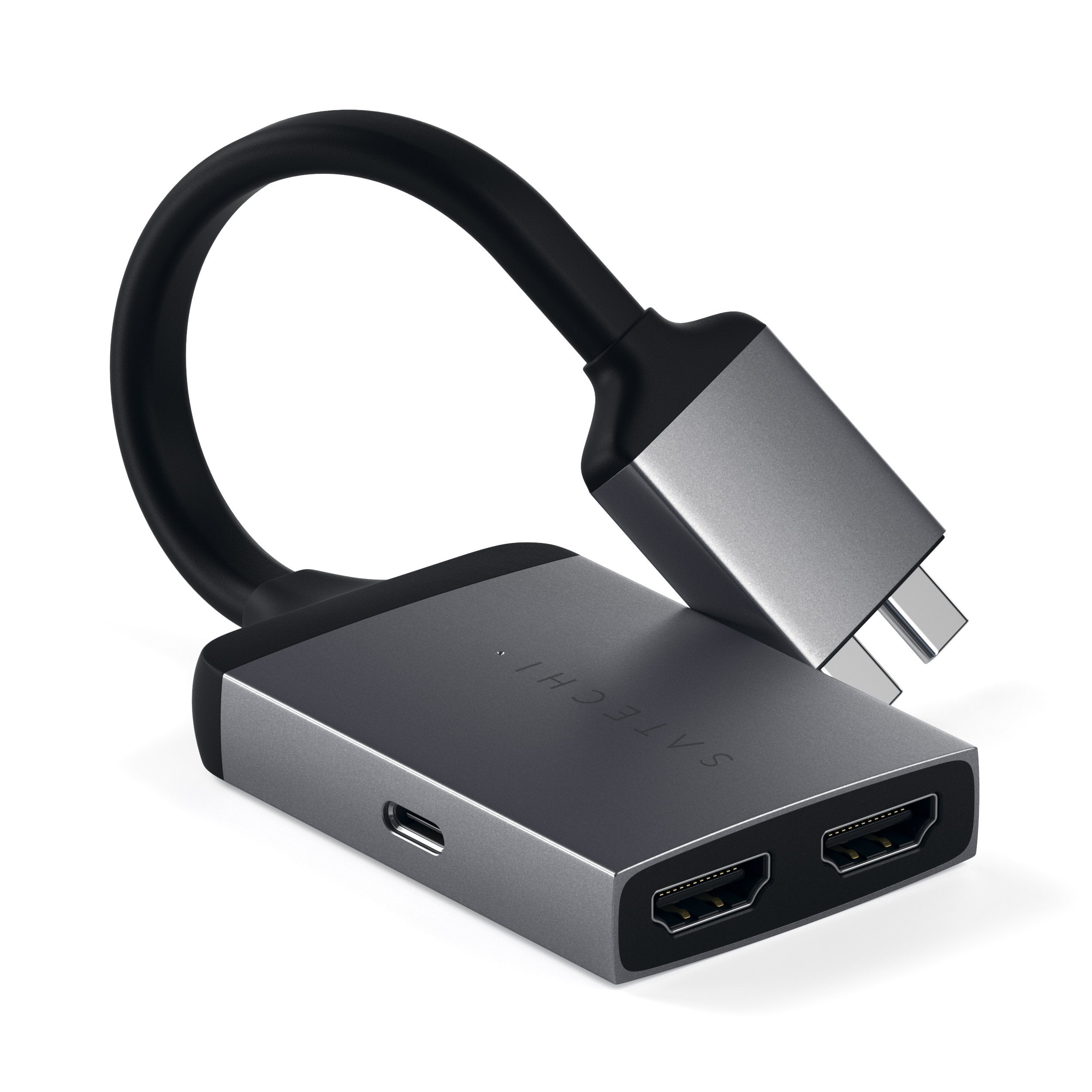 Type-C Dual HDMI Adapter Adapters Satechi Space Gray 